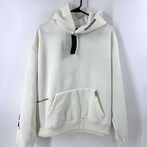 NWT Sumwon International Off- White Sweatshirt with Drawstring Hood‎